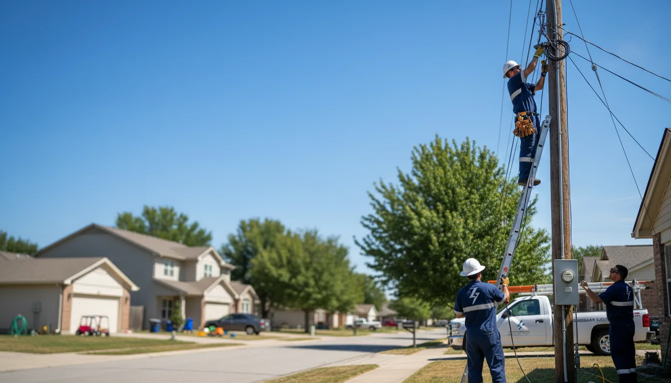 Residential electrician providing installation services in Mooreland, OK
